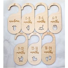 AŞKTOPLARIM Yenidoğan - Bebek Odası Elbise Askısı - Gardrop Kıyafet Düzenleyici Ayırıcı Bölücü 0 - 24 Ay