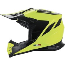 Sway Stardust Full Face Tam Korumalı Kask (53-54CM) Sarı - Siyah