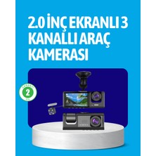 Marsilyan 3 Kameralı Araç Içi Kayıt Cihazı  Suya ve Toza Dayanıklı Tasarım