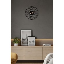 Grandmix Sarmal Tasarım Dekoratif Metal Duvar Saati 45X45 cm Sessiz Mekanizma