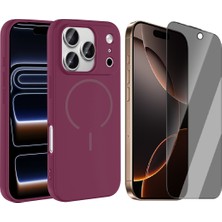 Vendas Apple iPhone 17 Pro Kılıf M-safe Şarj Özellikli Zore Meta Kapak + Hayalet Ekran Koruyucu