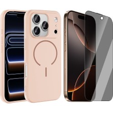 Vendas Apple iPhone 17 Pro Kılıf M-safe Şarj Özellikli Zore Meta Kapak + Hayalet Ekran Koruyucu