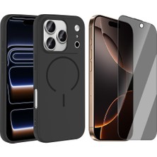 Vendas Apple iPhone 17 Pro Kılıf M-safe Şarj Özellikli Zore Meta Kapak + Hayalet Ekran Koruyucu