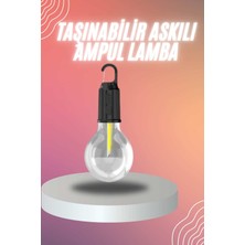 Marsilyan Şarjlı Dekoratif Kamp Lambası Askılı Ampul LED Işık Type-C Girişli