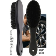 Marsilyan Hsnet Jant Temizlik Fırçası Hassas Jant Temizleme Fırçası Ahşap Saplı