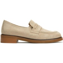 Emienza Jess Süet Kalın Taban Bant Detaylı Bayan Loafer