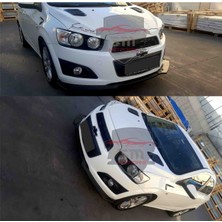 Sm Motors Chevrolet Aveo Ön Tampon Eki Body Kit Karlık Lip 4 parça (Kırmızı)