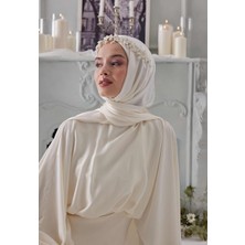 Ges Shop Kadın Ekru Abiye Janjan Şal