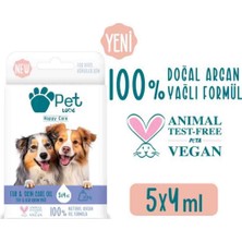 Pet Love Doğal Argan Yağlı 20–40 kg Köpekler Için Tüy Bakım Yağı 5×4 ml