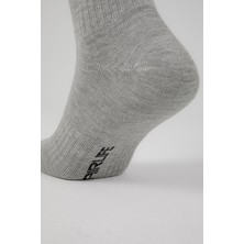 Airlife Sportswear Erkek Crop Boy Çorap 3'lü Set Gri