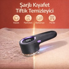Polham Şarjlı Kıyafet Tiftik Temizleyici – Dijital Ekranlı, Güçlü Motor,altı Bıçaklı Paslanmaz Çelik