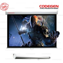 Codegen FAX-30 300x225 cm Storlu Manuel Fiber Glass Projeksiyon Perdesi (Arkası Siyah Fonlu)