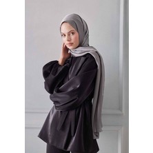 Ges Shop Kadın Gümüş Gri Janjan Abiye Şal