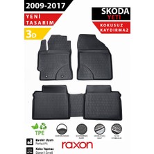 Raxon Skoda Yeti 2009-2017 3D Havuzlu Paspas – Tam Uyumlu | Su Geçirmez, Kaymaz