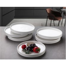 Gönül Collection Gönül Yuvarlak Porselen Pasta Tabak | 14,5 × 1,6 cm