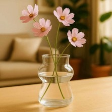 Erkugo Minimal Vazo Modern Kum Saati Model Borosilikat Cam, 450 ml Sandglass Model