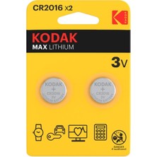 Kodak Para Pil CR2016 2li - 2 Adet (4 Adet)