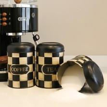 Sarkap Home Kubbe Kapaklı 3'lü Dekoratif Metal Saklama Kutusu Seti - Dama