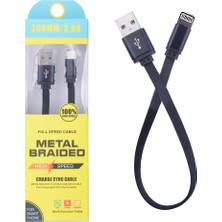 Marsilyan Iphone 13-12-11 8-7 20CM Kısa Şarj USB KABLO-(5775)