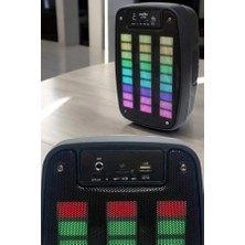 Marsilyan Bluetooth Hoparlör Rgb Işıklı USB Sd Kart Girişli Taşınabilir
