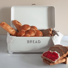 Sarkap Home Bread Galvaniz Metal Ekmek Kutusu - Krem