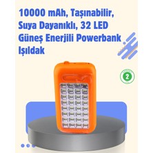 Marsilyan Gold Silver GS-875 Güneş Enerjili Powerbank ve 32 LED Işıldak Ieg
