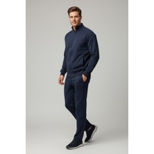 Remsa Erkek Pamuklu Fermuarlı Eşofman Takımı 7018 Lacivert