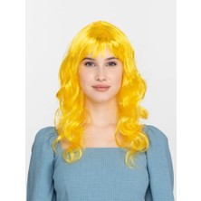 Ett Sarı Renk Uzun Dalgalı Parti Peruğu Dinç Store - 004982