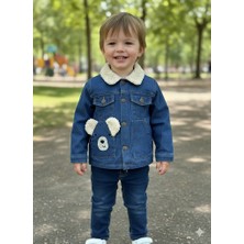 Cassiope Baby Yakası Kuzu Kot Denim Erkek Çocuk Mont