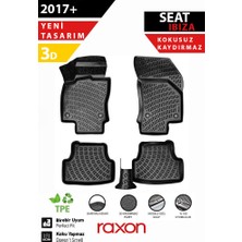 Raxon Seat Ibiza 2017+ 3D Havuzlu Paspas 5 Parça – Tam Uyumlu, Su Geçirmez