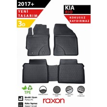 Raxon Kia Rio 2017+ 3D Havuzlu Paspas 5 Parça – Tam Uyumlu, Su Geçirmez