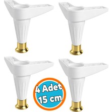 Nzb Mobilya Kanepe Baza Tv Ünitesi Ayağı Plastik Ayarlanabilir Robot Süpürgeye Uygun (4 Adet) 15 cm