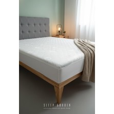Sleep Garden Coton Luxe %100 Pamuk Üst Kumaş Pamuk Dolgulu Kapitoneli Kalın Full Kenar Sıvı Geçirmez Alez