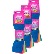 Parex Trend Mikrofiber 4'lü Açık Temizlik Bezi Üçlü Paket