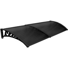 Pratik Sundurma Kapı Pencere Üstü 100X200 cm Siyah 6 mm Levhalı