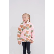 Eray Kids Kız Çocuk Dik Yaka Stoperli Büyük Cepli Peluş Polar Ceket