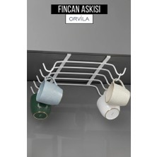 Orvila Raf Altı Asılabilir 10 Kancalı Fincan ve Kupa Bardak Düzenleyici Askılığı