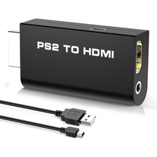 CoverZone G300 | Ps2 HDMI Dönüştürücü Adaptör – Playstation 2 ile Uyumlu HDMI Video & Ses Çevirici, 480I 480P 576I Destekli, Tak Çalıştır, USB Güçlü, Kulaklık Çıkışlı
