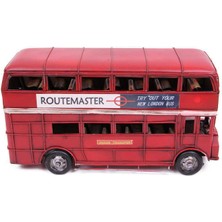 Otantik Çarşı Dekoratif Metal Araba Londra Şehir Otobüsü 1210E-3309