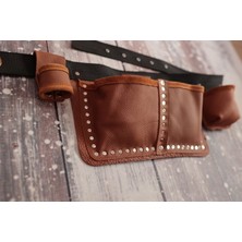 Yks-R Taba Hakiki Deri Çivi Önlüğü Üç Cepli