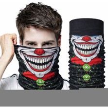 Nuvigo Joker Yüz Baskılı Baf Bandana - Çok Amaçlı Boyunluk Bandana 2 No