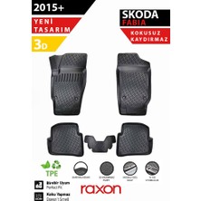 Raxon Skoda Fabia 2015+ 3D Havuzlu Paspas – Tam Uyumlu | Su Geçirmez, Kaymaz