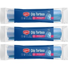 Roll-Up Battal Boy Çöp Torbası 72x95 cm 10’lu x 3 Paket (Toplam 30 Adet)