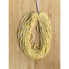 öztürk 12DIZI. Renk. Saman Sarısı. Boncuk Çekoslovakya, Adana, Hapishane Işi, Iğne Oyası ve Işleme Boncuğu