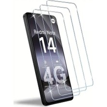 Elixem Xiaomi Note 14 4G Uyumlu 9H Düz Şeffaf Ekran Koruyucu Temperli Cam