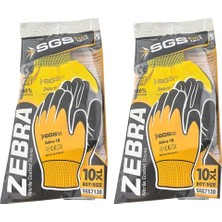 Sgs Zebra 10 Nitril Kaplı Örme Eldiven (2 ÇİFT)