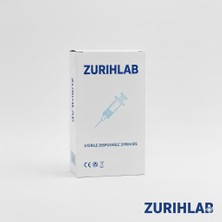 Zürih Ticaret ZURIHLAB Enjektör Steril 20CC - Şırınga 20 mL - 3 Parça - 100 Adetlik Paket