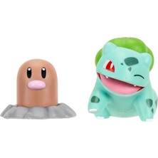 Pokemon Battle Figürler PKW4061 - Diglett ve Bulbasaur
