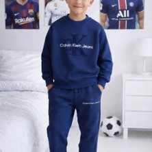 Ck Erkek Çocuk 3 Iplik Şardonlu %100 Pamuk Eşofman Takım