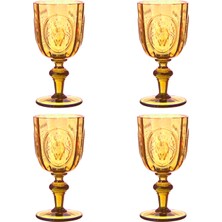 LuckyArt Palmera Lucky Art 4lu Cam Kadeh Seti Amber